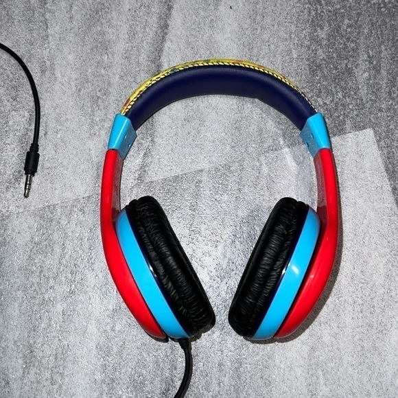 Ryan’s World blue red yellow wired youth headphones adjustable - Picture 3 of 6